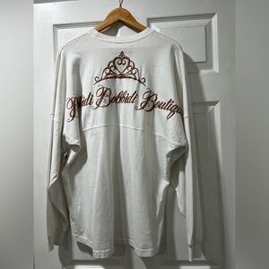 Disney White and Brown Long Sleeve Shirt
